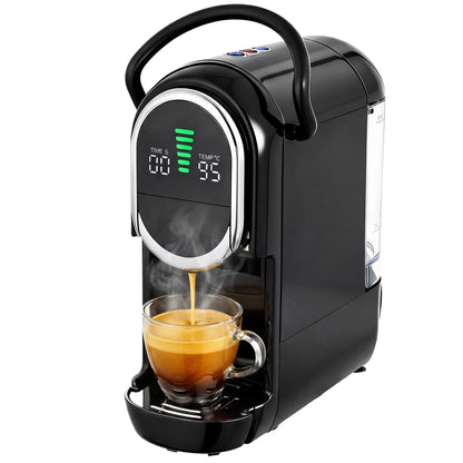 HOMCOM 0.6L Pod Coffee Machine for Nespresso, Dolce Gusto Capsule & Ground Coffee, Small Semi Automatic Coffee Maker