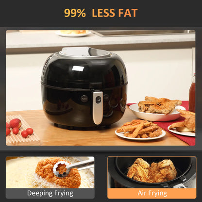 HOMCOM 7L Family Size Digital Air Fryer Oven with Roast, Broil, Bake, Dehydrate, 8 Presets, Rapid Air Circulation, Timer, Preheat, 1500W