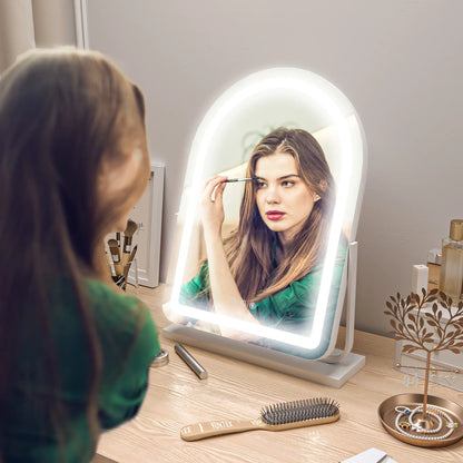 HOMCOM 43 x 59cm LED Vanity Mirror with Adjustable Colour - White