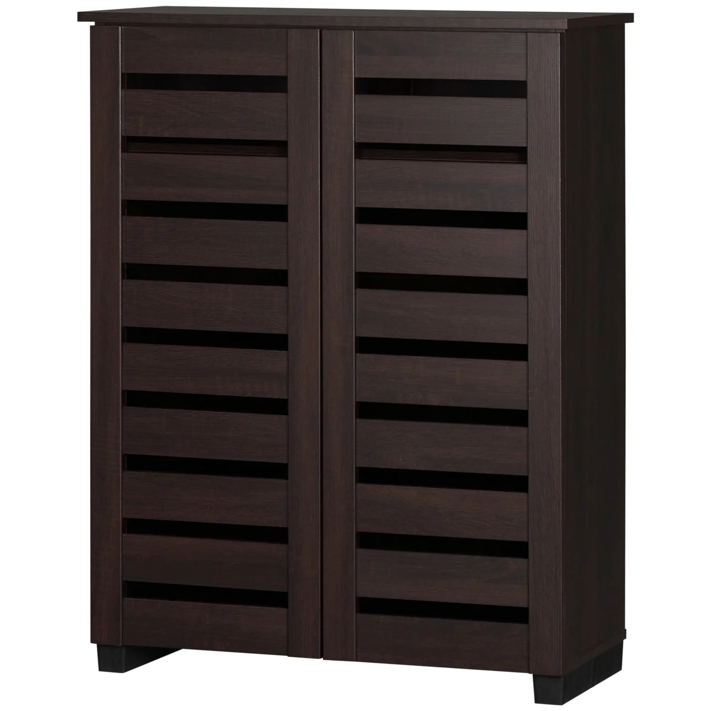 HOMCOM 15 Shoe Storage Organiser Cabinet, Floor Mount - Wood-Effect