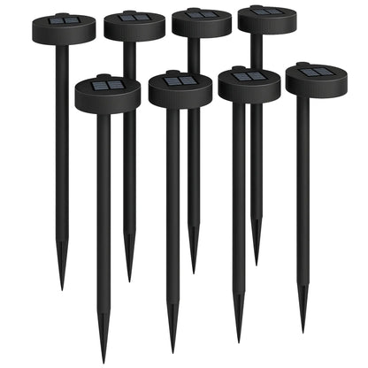 Outsunny Solar Lights Outdoor Garden Stake 8 Pack Pathway Lighting with Auto On/Off LED, IP44 Waterproof, Plastic