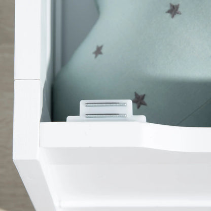 ZONEKIZ 2 In 1 Kids Storage Bench, Toy Box with Safety Rod - Grey