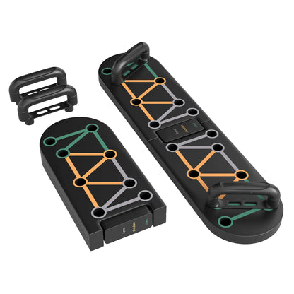 SPORTNOW Foldable Push Push Up Board with Non-Slip Pads, for Chest, Arms, Shoulders, Black