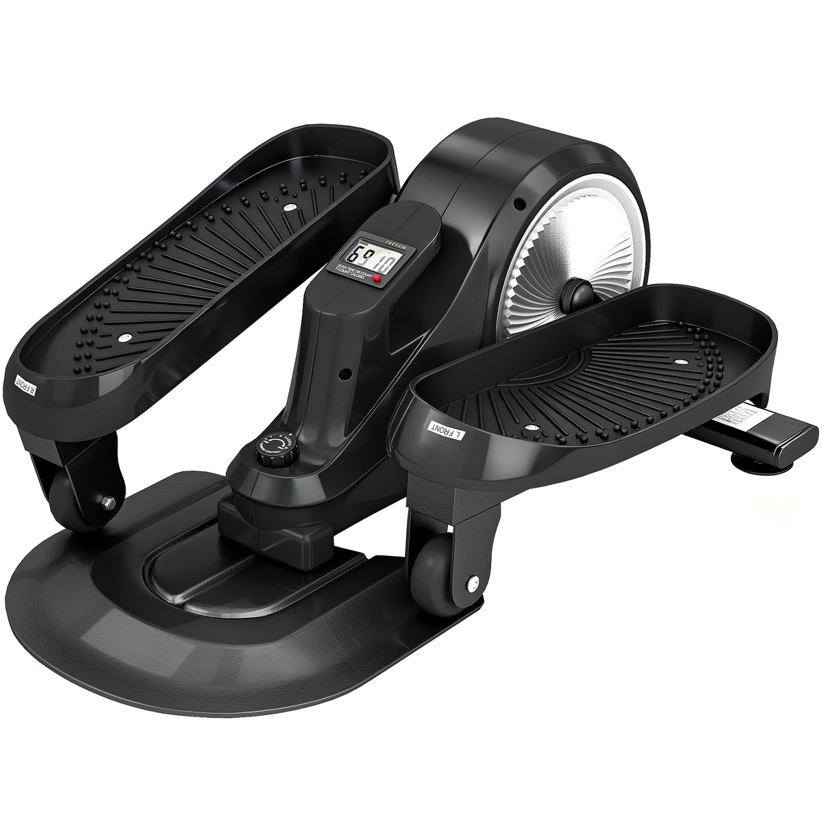 SPORTNOW Under Desk Elliptical Machine with LCD Monitor for 2-in-1 Seat & Stand Up Exercise