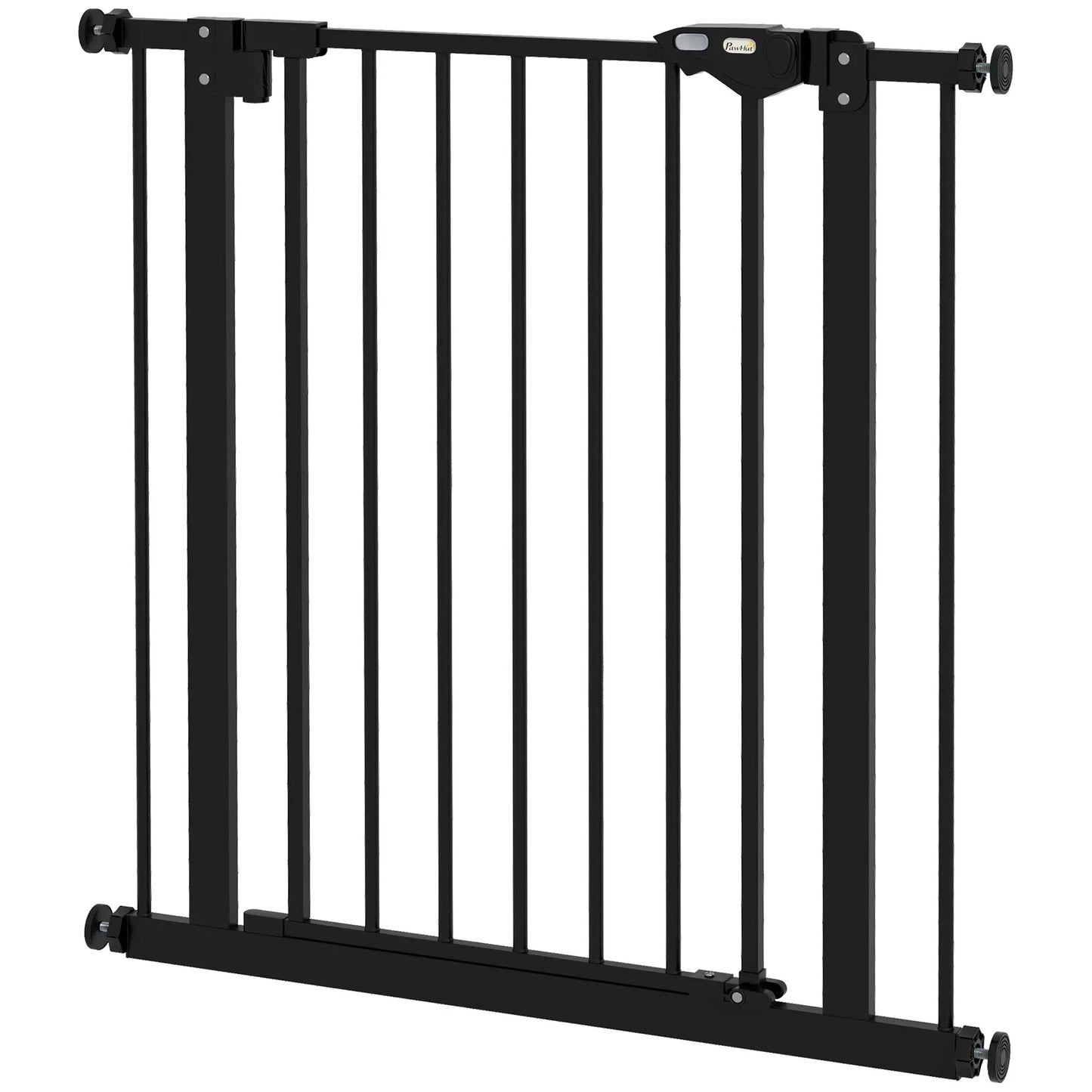 PawHut Adjustable Safety Gate w/ One Extensions, Four Adjustable Screws, Black