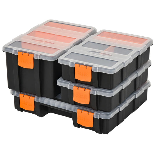 Set of 4 DIY tool storage boxes with dividers