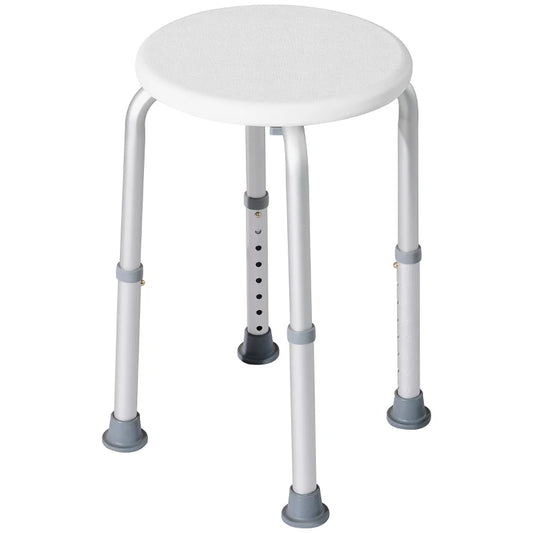 Shower chair stool with non-slip feet for safety