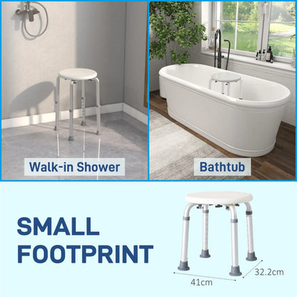 Shower chair stool with safety feet for disabled