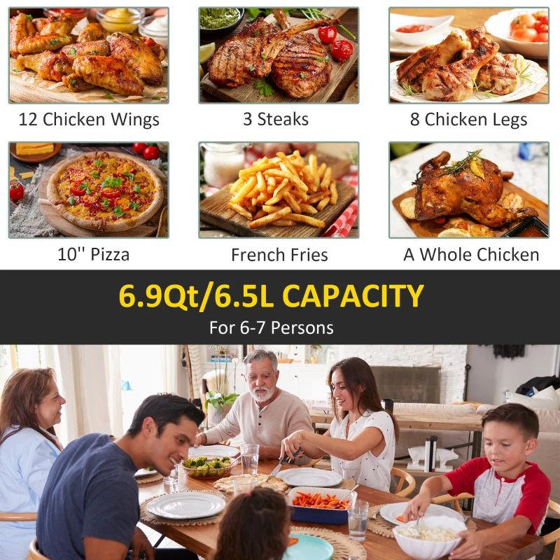 Single Basket Air Fryer Adjustable Temperature
