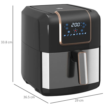 Single Basket Air Fryer Black & Gold Tone
