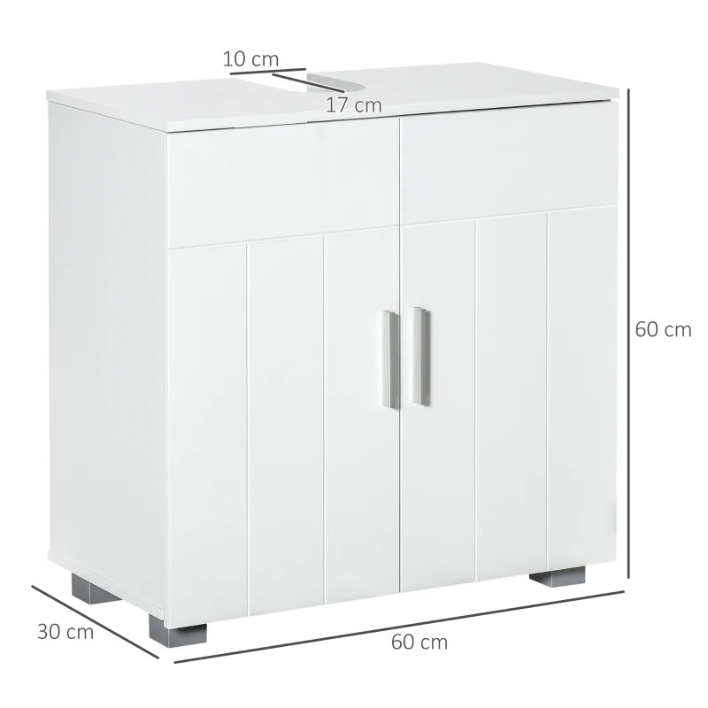 Sleek white cabinet, perfect for small bathrooms