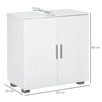 Sleek white cabinet, perfect for small bathrooms