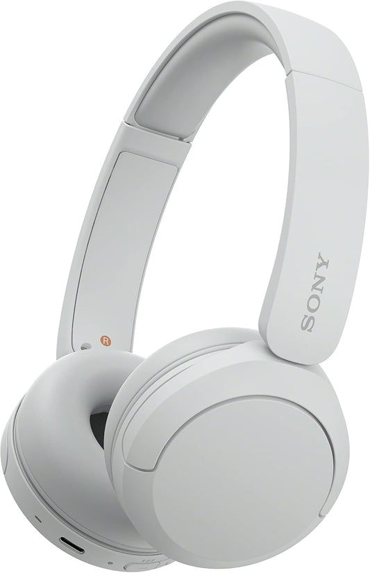 Sony WH-CH520 Wireless Bluetooth On-Ear Headphones, Lightweight, Up to 50hr Battery, iOS & Android - White
