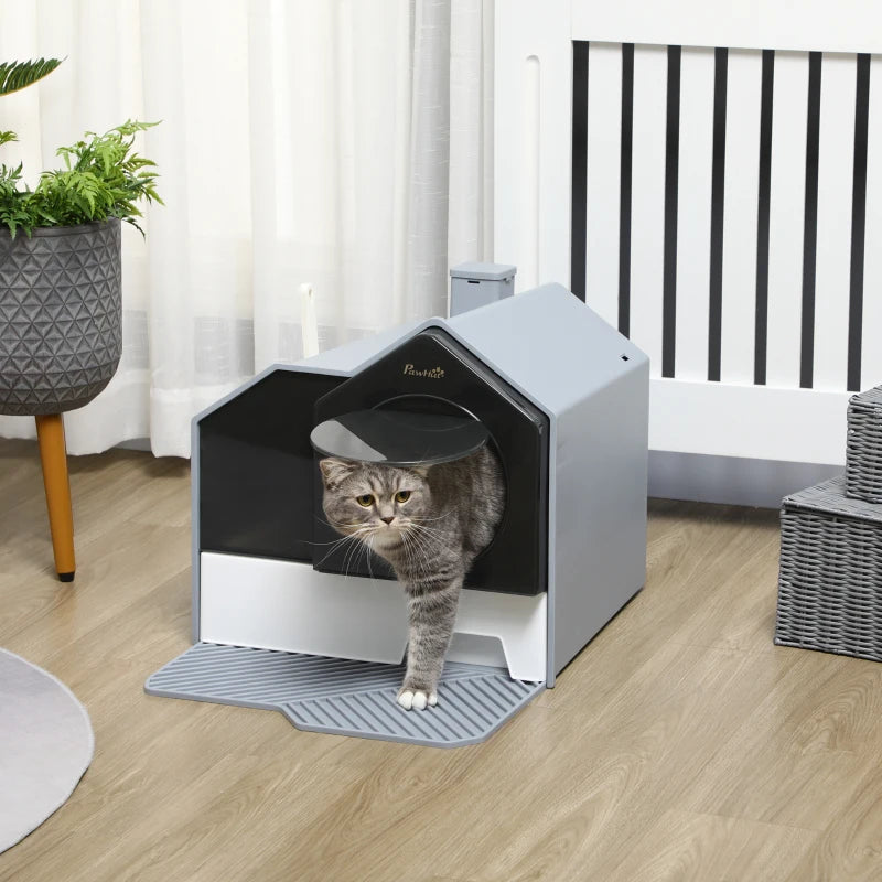 Stylish PawHut cat litter box for tidy spaces