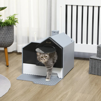 Stylish PawHut cat litter box for tidy spaces