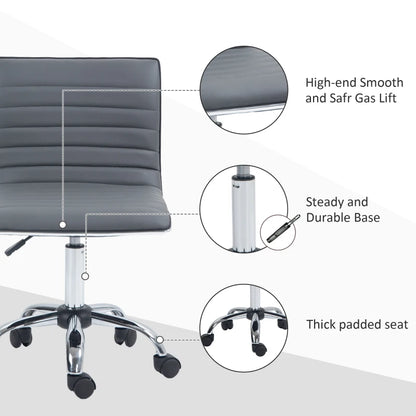 Swivel Chair Armless Mid-Back