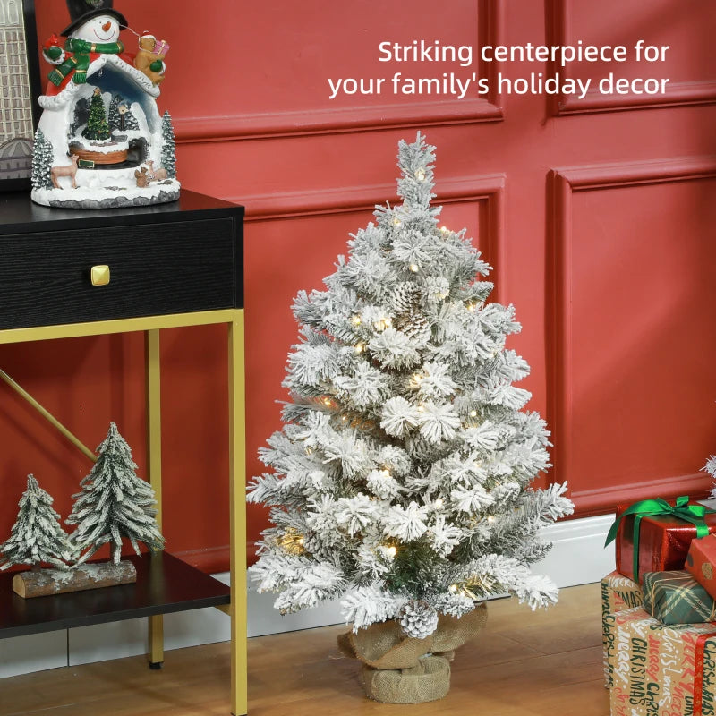 Tabletop Christmas tree with pre-lit LED lights
