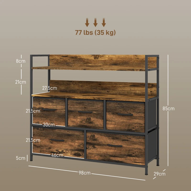 Target 5 drawer dresser in sleek and modern style