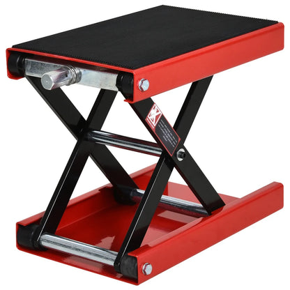 DURHAND 500KG Motorcycle Scissor Lift Jack, Height Adjustable Motorbike Stand with Anti-Slip Wide Deck, Heavy Duty Steel Repair Lift Hoist Stand for Home Garage