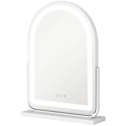 HOMCOM 43 x 59cm LED Vanity Mirror with Adjustable Colour - White