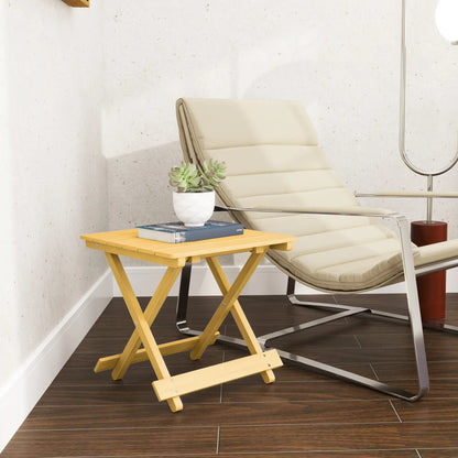 Outsunny Garden Furniture Wooden Foldable Outdoor Coffee Table