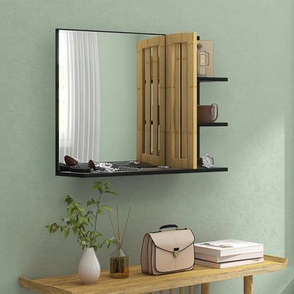 Unique round bamboo mirror for any room