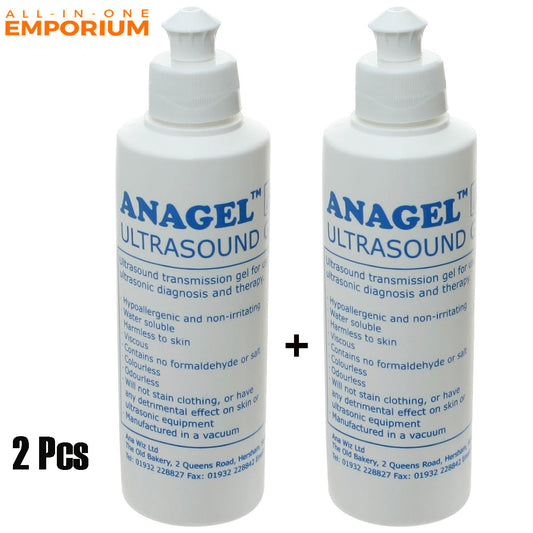Anagel 2 Pcs Fetal Doppler Ultrasound Gel, Colourless 2 x 250ml