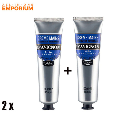 Deluxe Creme D'Avignon Moisturizing Hand Cream 20% Shea Butter 2 x 100ml