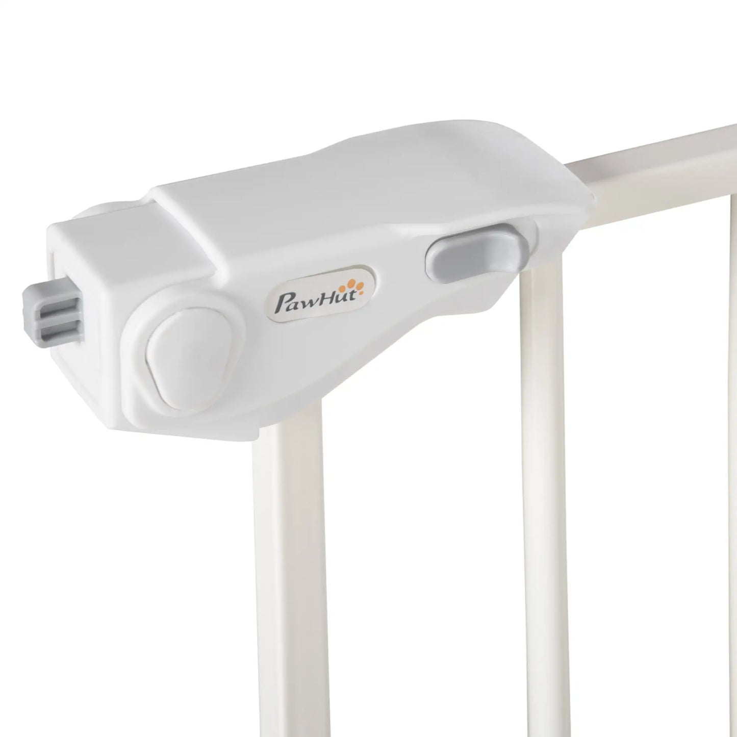 PawHut Dog Gate Stair Gate Pressure Fit Pets Barrier Auto Close for Doorway Hallway, 74-148cm Wide Adjustable