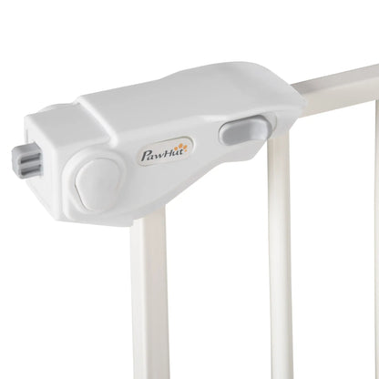 PawHut Dog Gate Stair Gate Pressure Fit Pets Barrier Auto Close for Doorway Hallway, 74-148cm Wide Adjustable