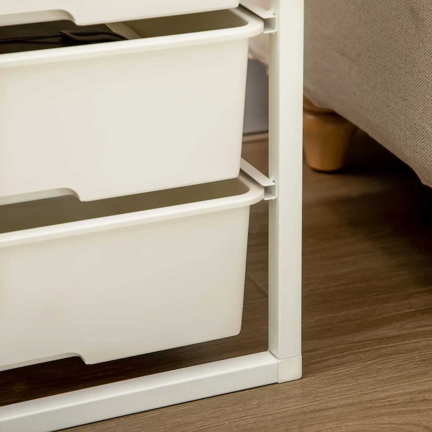HOMCOM Bedroom Chest of Drawers, 6-Drawer Dresser, Tall Storage Drawer Unit with Steel Frame, White