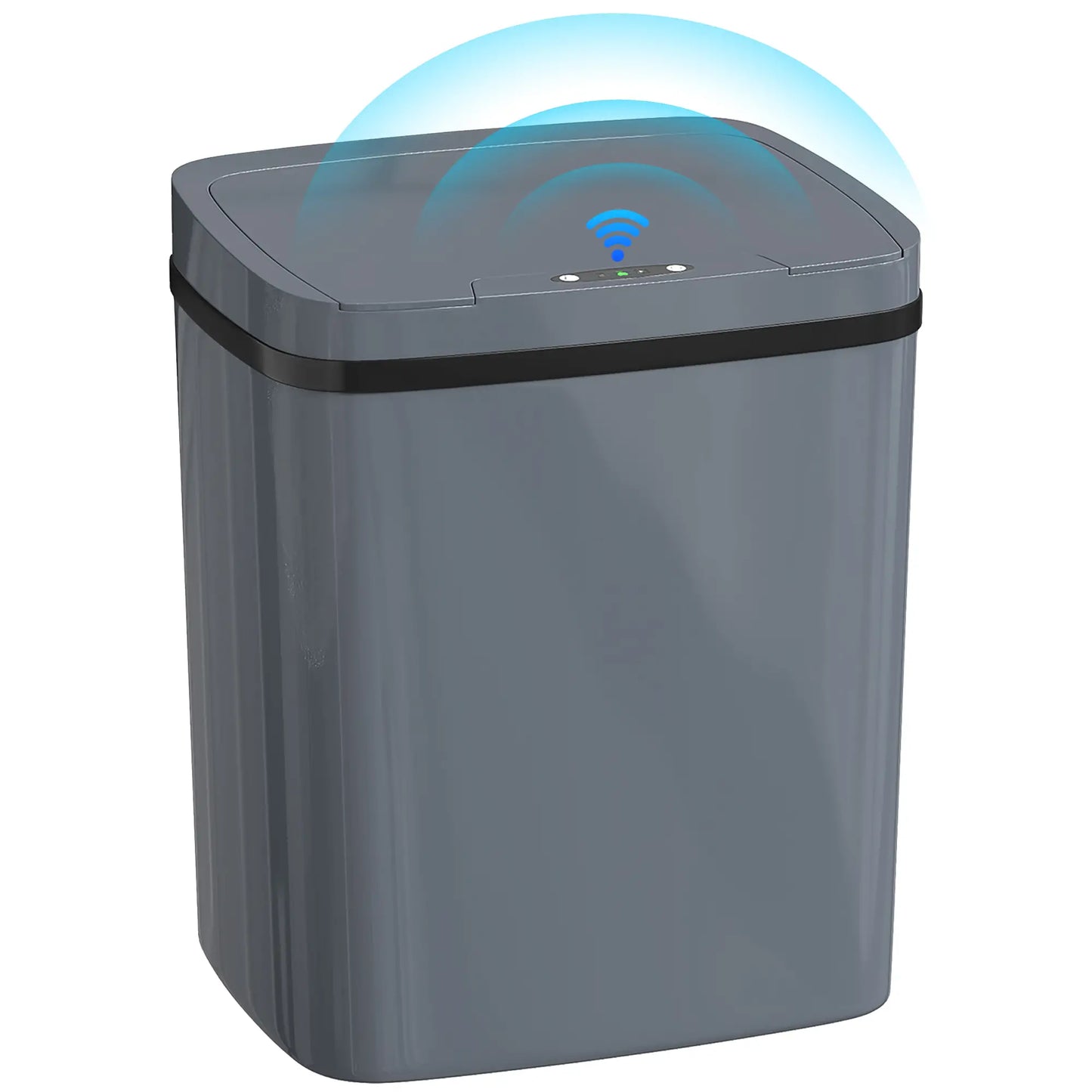 HOMCOM 15L Sensor Bin, Automatic Touchless Kitchen Bin, Easy Clean, Battery Operated, Grey