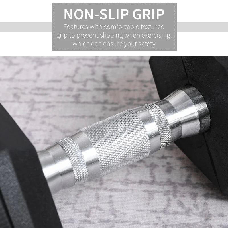 Versatile rubber hex dumbbells for full-body workout
