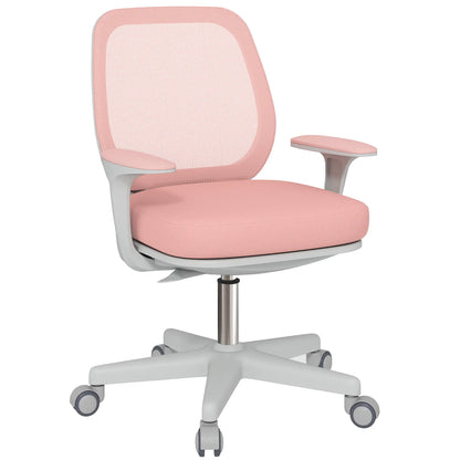 Vinsetto 44-56cm Mesh Back Office Chair with Adjustable Height - Pink