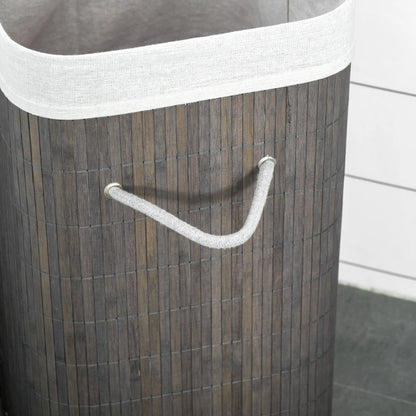 Washing basket with flip lid for easy storage