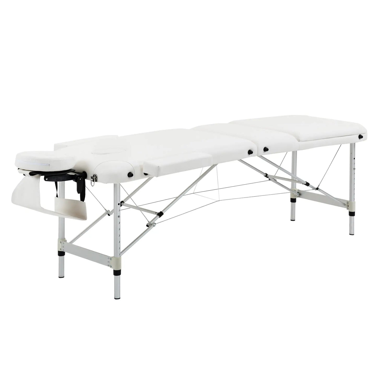 HOMCOM Foldable Massage & Relaxation Table Professional Salon SPA Facial Couch Bed White