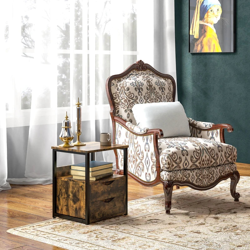 Wood & Metal Sofa Table