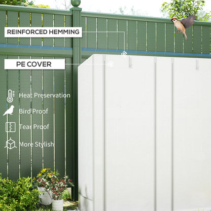 Outsunny Three-Tier Mini Greenhouse, UV Resistant Plastic Cover- White