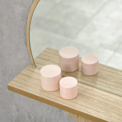 kleankin 45cm Round Home Bathroom Mirror, with Shelf - Natural Wood Effect