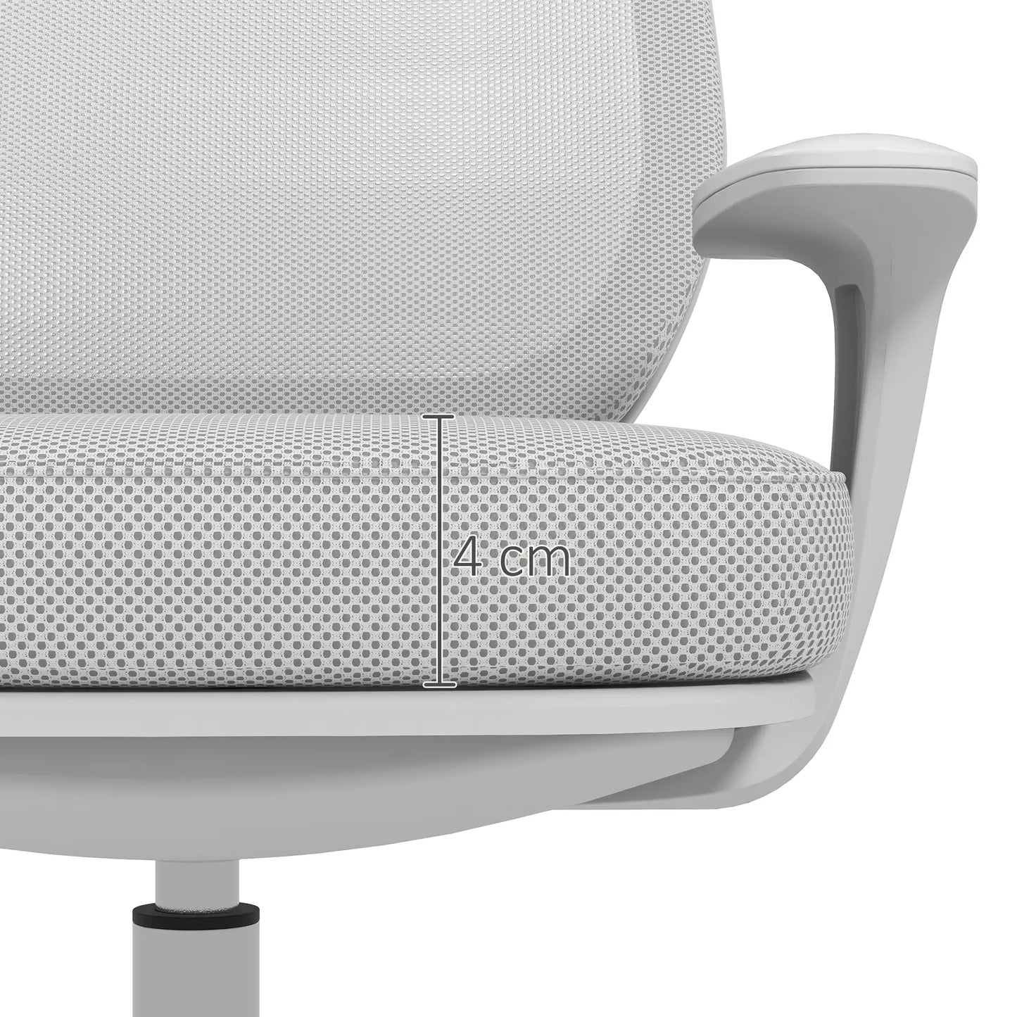Vinsetto Mesh Back Office Chair with Swivel Seat & Adjustable Height - Grey