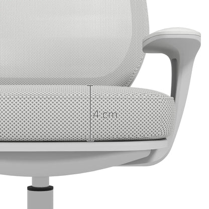 Vinsetto Mesh Back Office Chair with Swivel Seat & Adjustable Height - Grey