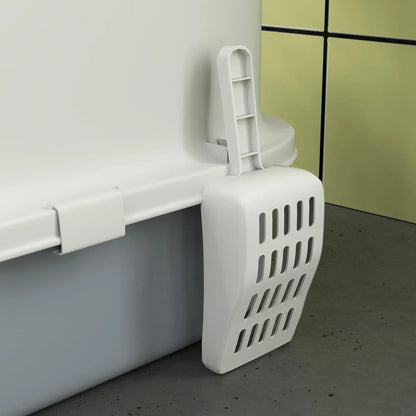 PawHut Cat Litter Box with Lid, Scoop, Deodorisation Bags, Top Entry