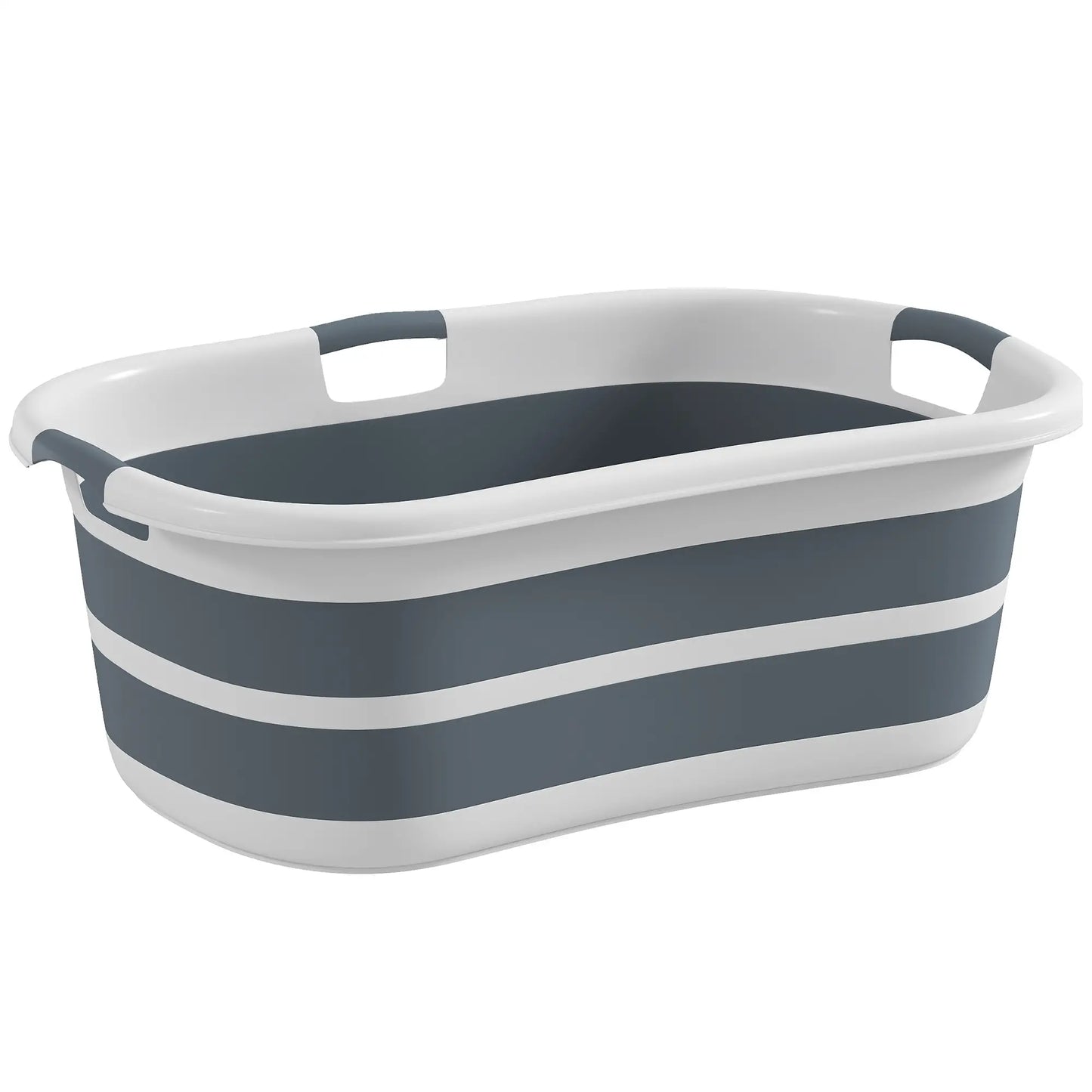 PawHut Dog Bath Tub, Portable Foldable Dog Bathtub with Drainage Hole for Small Dogs Puppies, Grey