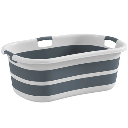 PawHut Dog Bath Tub, Portable Foldable Dog Bathtub with Drainage Hole for Small Dogs Puppies, Grey