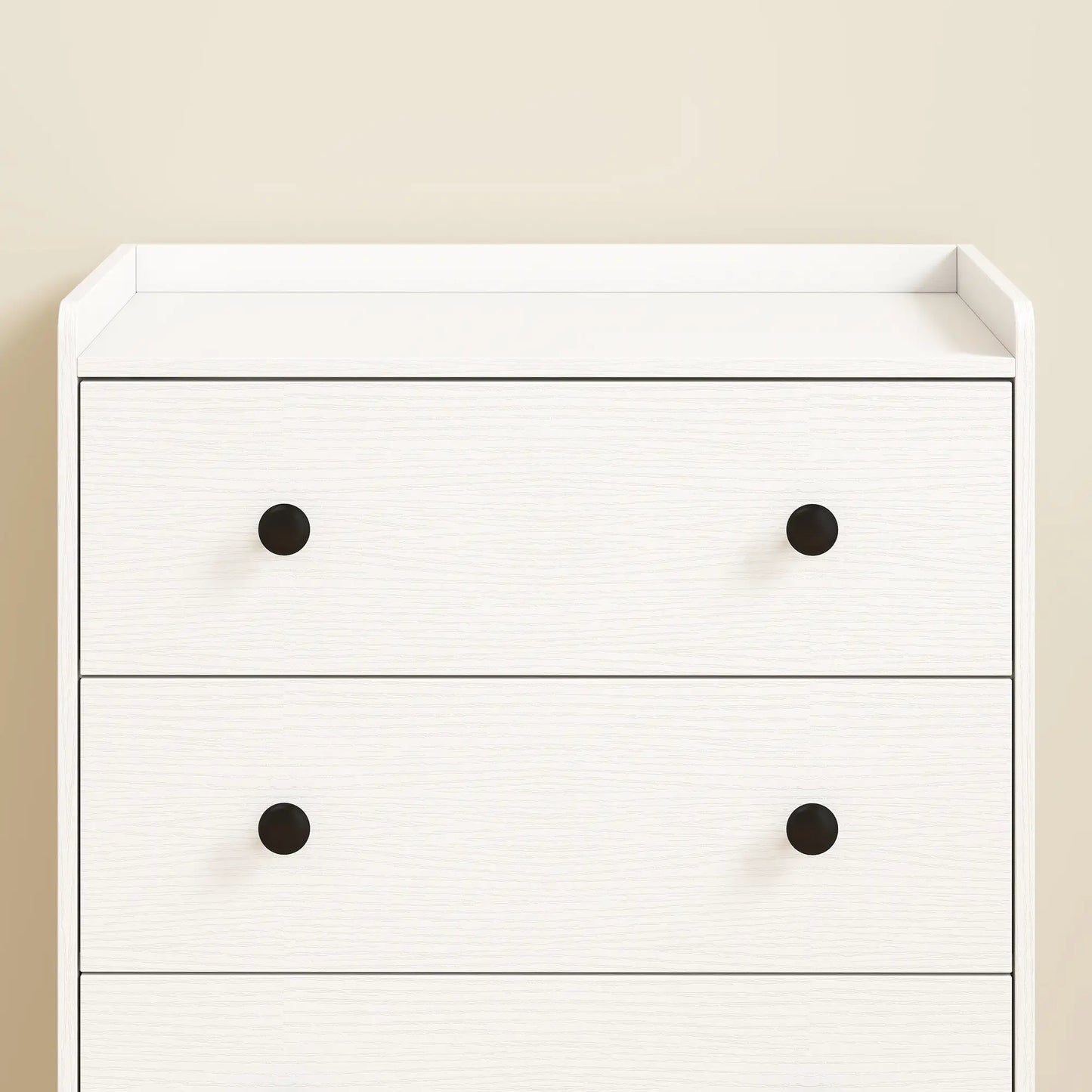 HOMCOM 4 Drawer Chest of Drawers, Modern Dresser for Bedroom, Storage Cabinet, White Wood Effect