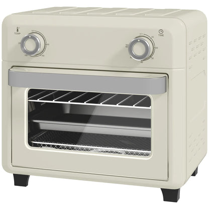 HOMCOM 10L Air Fryer Oven, Mini Oven, Oil Free Cooking, Grill, Roast, Bake, with Adjustable Temperature, Timer, 1000W