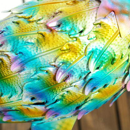 Outsunny Peacock Garden Statue, Standing Ornament, Metal, with Stakes for Patio Pond Landscape Decoration