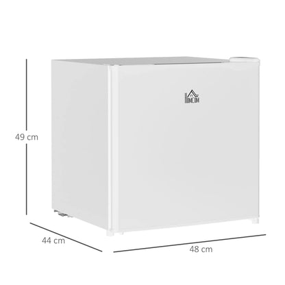 HOMCOM 46 Litre Table Top Mini Fridge, Small Fridge with Ice Box, Reversible Door, Adjustable Temperature, Cream