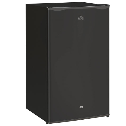 HOMCOM 91L Freestanding Kitchen Under-Counter Fridge with Lock - Black