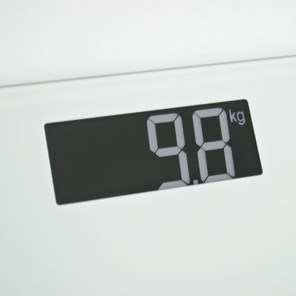 Digital Tempered Glass Bathroom Scales Easy To Read Digital Display Max Weight Capacity 180kg